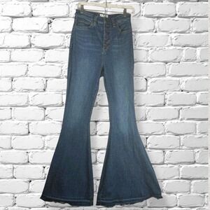 Free People We The Free Bell Bottom Jeans Womens Size 29 Boho Super Flare Denim